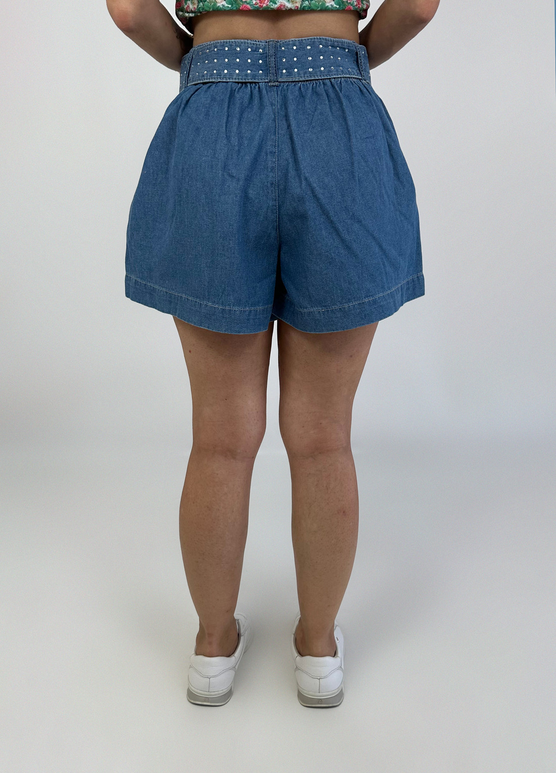 SHORT JEANS CURTO CINTO STRASS