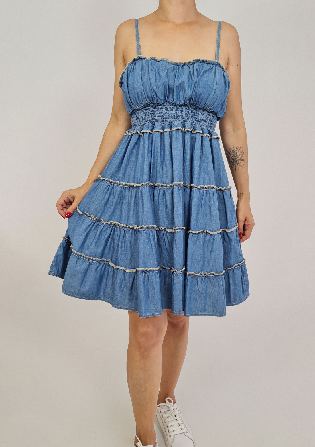 VESTIDO CURTO JEANS BOHO VICTORIA PRETTY GIRL