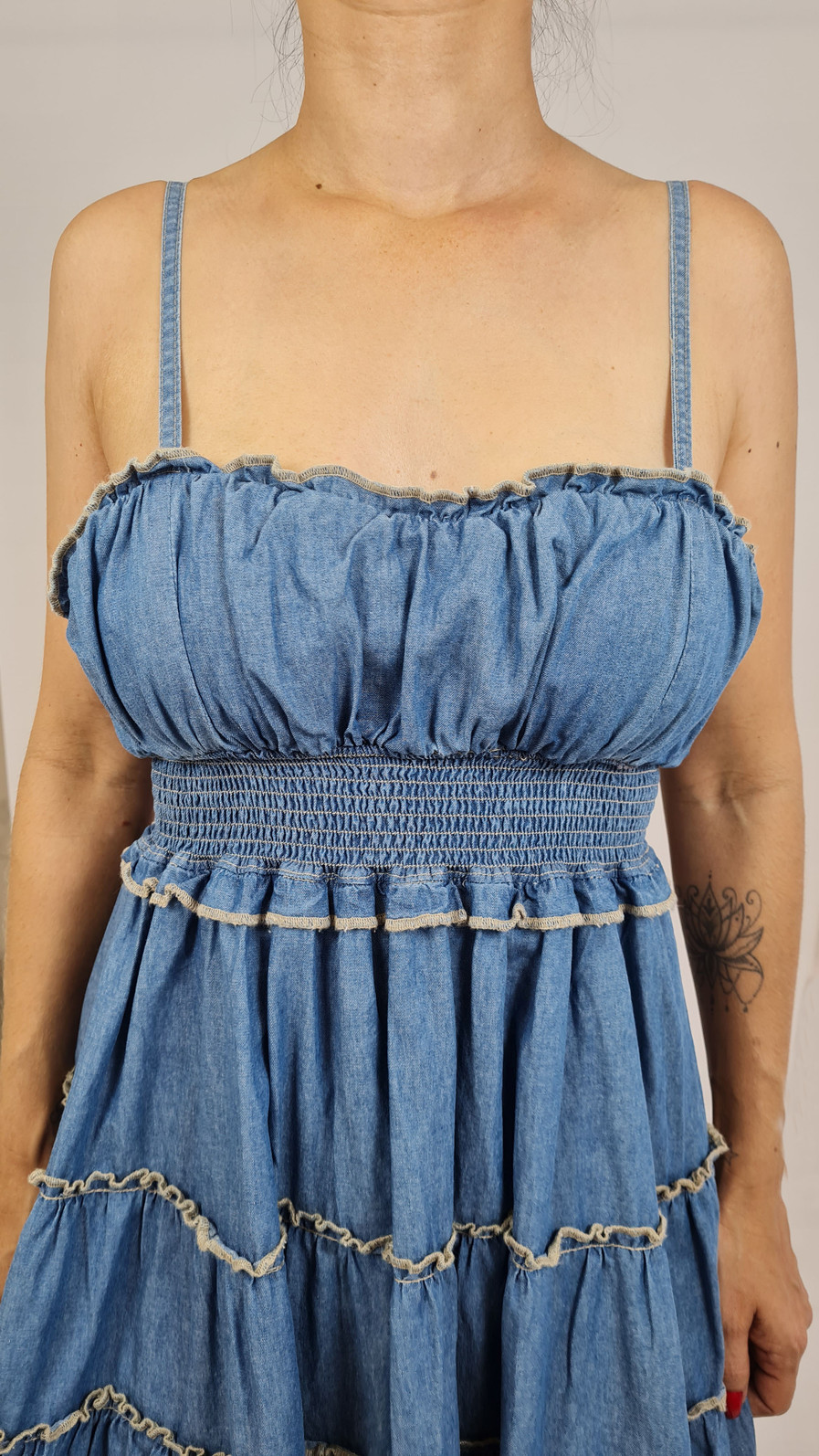 VESTIDO CURTO JEANS BOHO VICTORIA PRETTY GIRL