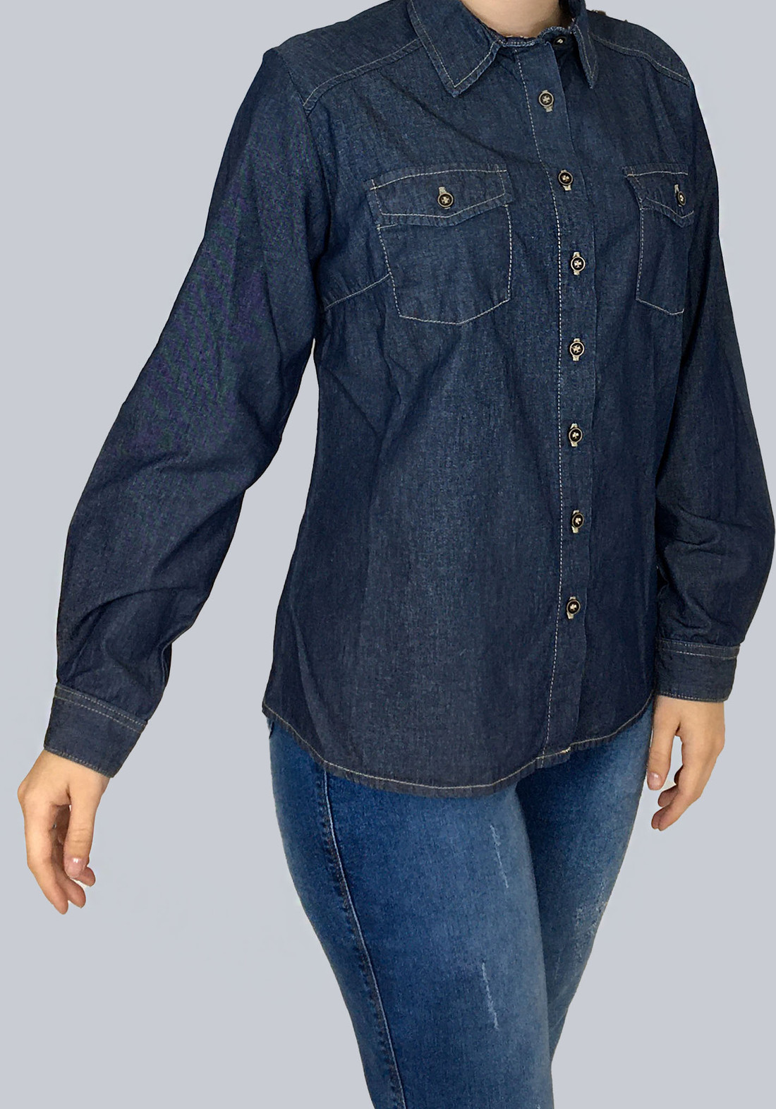 CAMISETE FEMININO JEANS LEIA - BLUFERA JEANS E MODA FEMININA