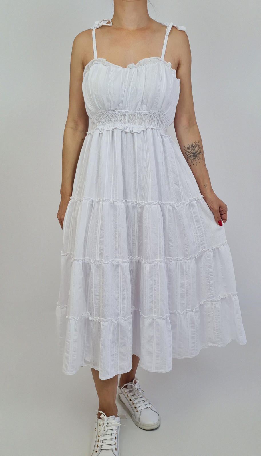 VESTIDO BRANCO MIDI VICTORIA PRETTY GIRL