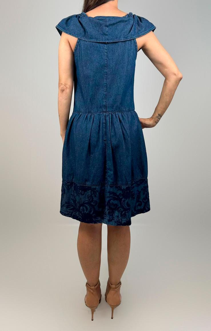 VESTIDO JEANS BORDADO ESCURO