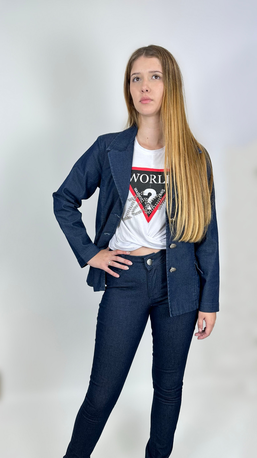 Blazer Jeans Amora Gandu Escura