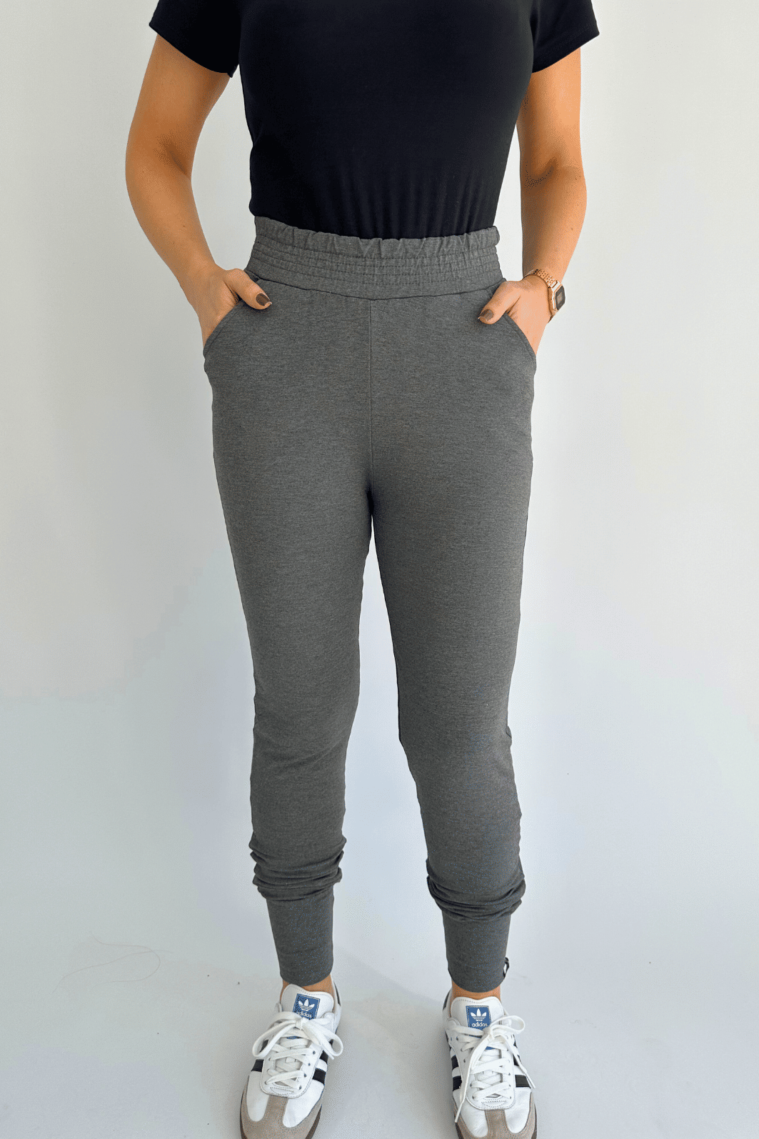 Calça Moletom Feminina Corina - Mescla Escuro