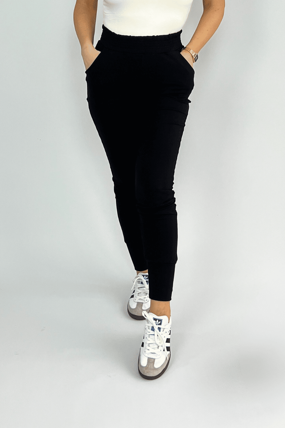 Pack 2 Calças Moletom Corina Preto + Mescla