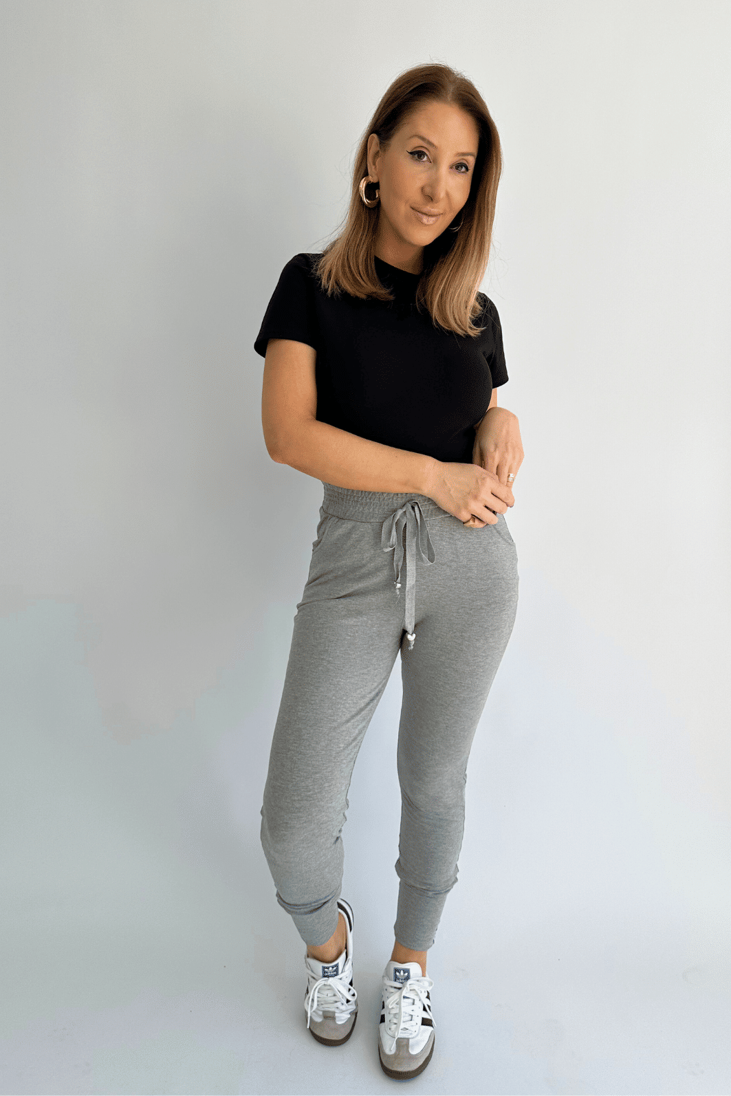 Calça Moletom Feminina Corina - Mescla Medio Calça Moletom Feminina Corina - Mescla Medio