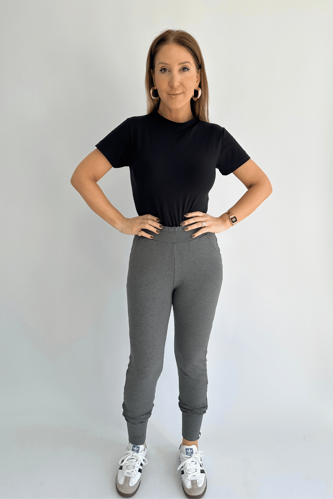 Calça Moletom Feminina Corina - Mescla Escuro