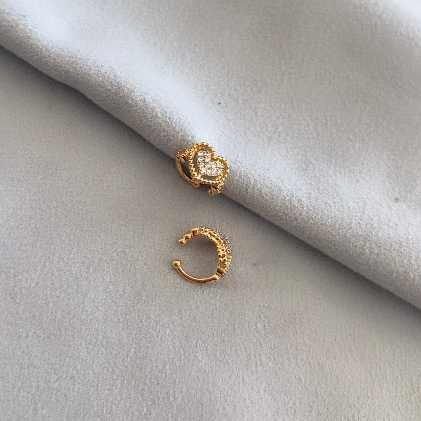 PIERCING CORAÇAO ZIRCONIA