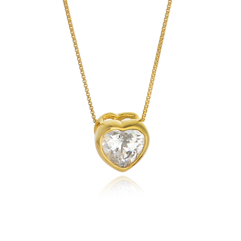 COLAR CORAÇÃO ZIRCONIA