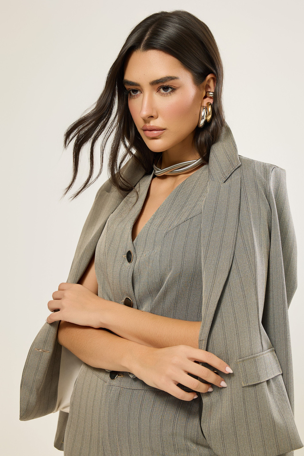 Blazer Alfaiataria Listrada Blazer Alfaiataria Listrada