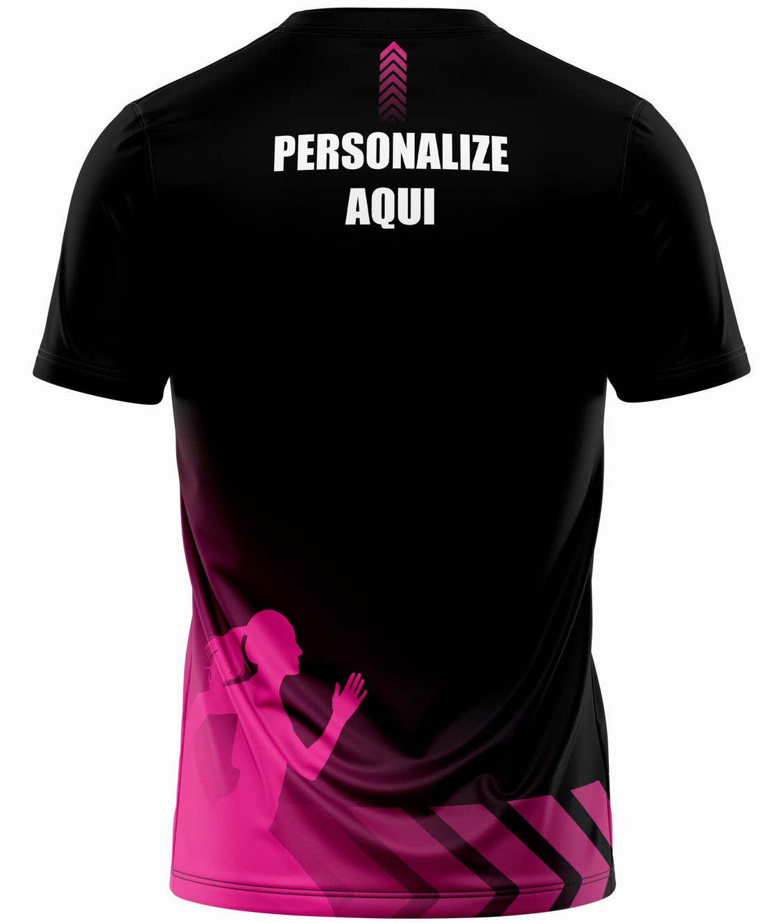 Camiseta de Corrida Modelo Feminina Running - Preta Camiseta de Corrida Modelo Feminina Running - Preta