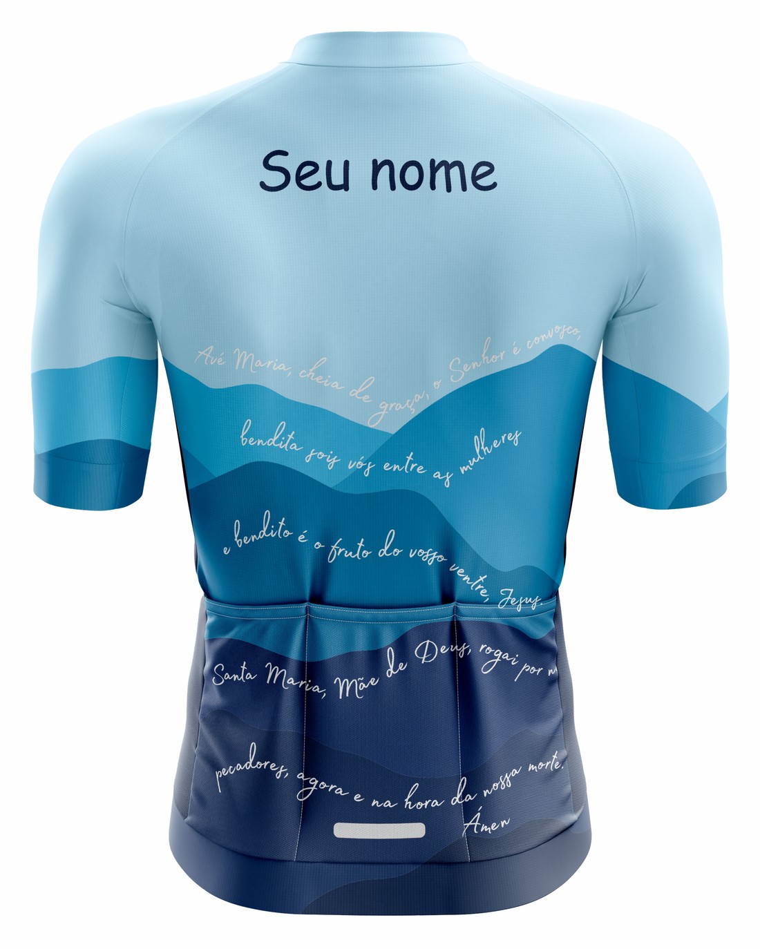 Camisa Ciclismo PRO Orações - Ave Maria Azul