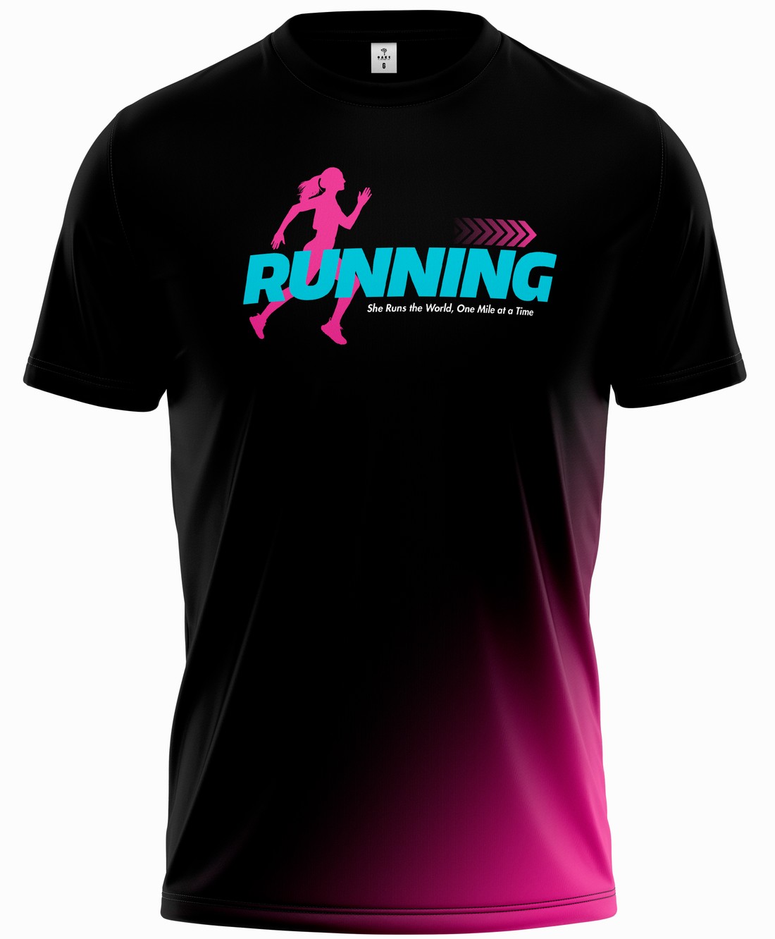 Camiseta de Corrida Modelo Feminina Running - Preta Camiseta de Corrida Modelo Feminina Running - Preta
