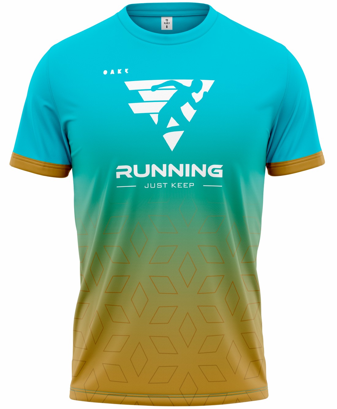 Camiseta de Corrida Modelo Run - Azul e Dourada Camiseta de Corrida Modelo Run - Azul e Dourada