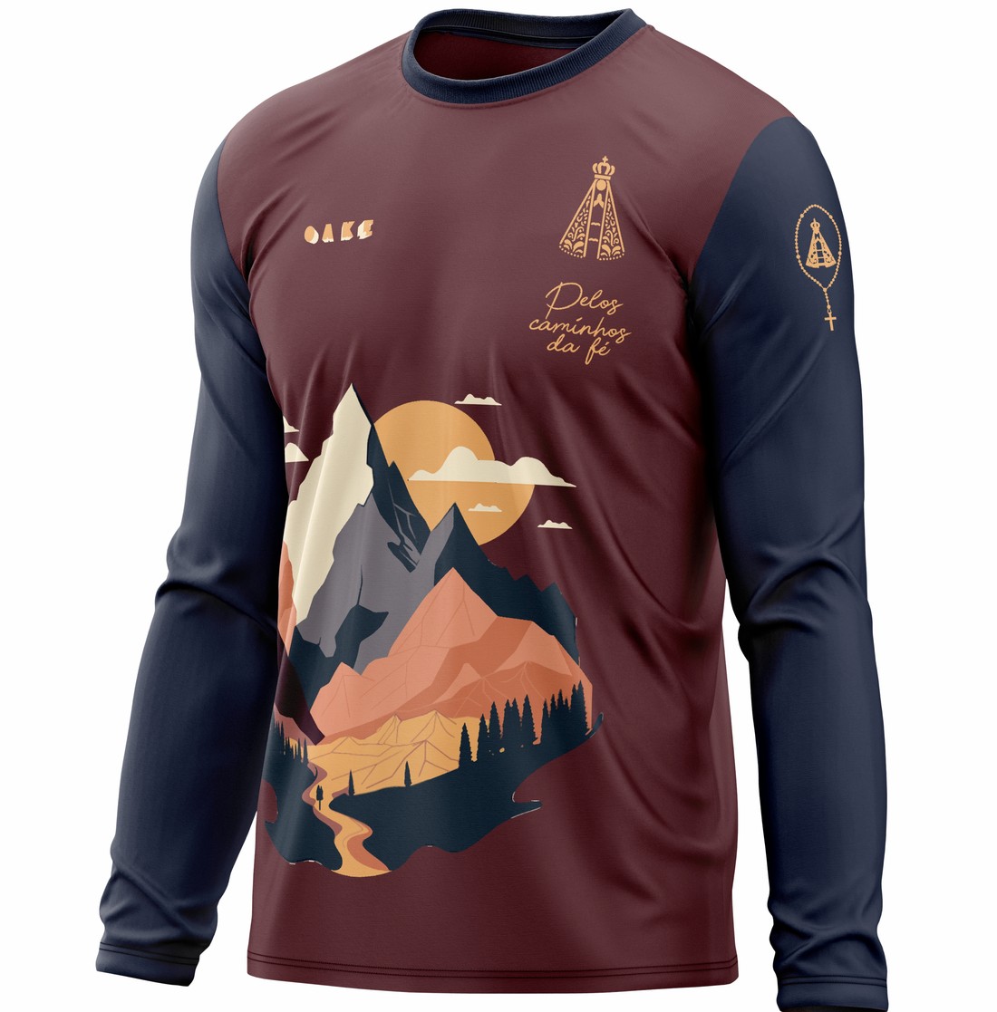 Camiseta Peregrino Pelos Caminhos da Fé - Bordô Camiseta Peregrino Pelos Caminhos da Fé - Bordô