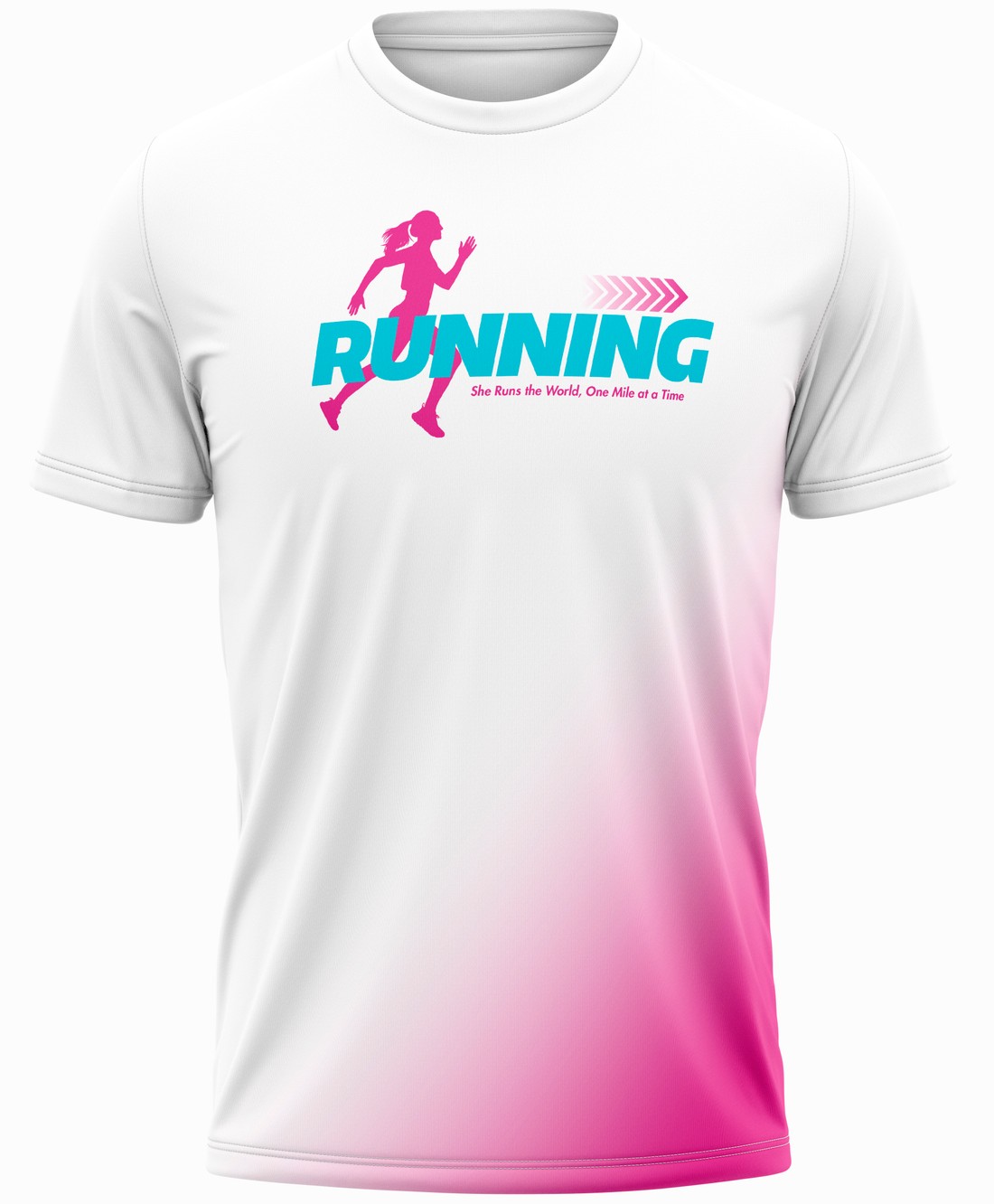 Camiseta de Corrida Modelo Feminina Running - Branca Camiseta de Corrida Modelo Feminina Running - Branca