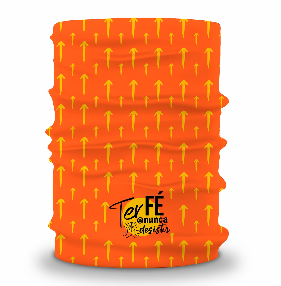 Bandana Tubular Setas Amarelas - Laranja Bandana Tubular Setas Amarelas - Laranja