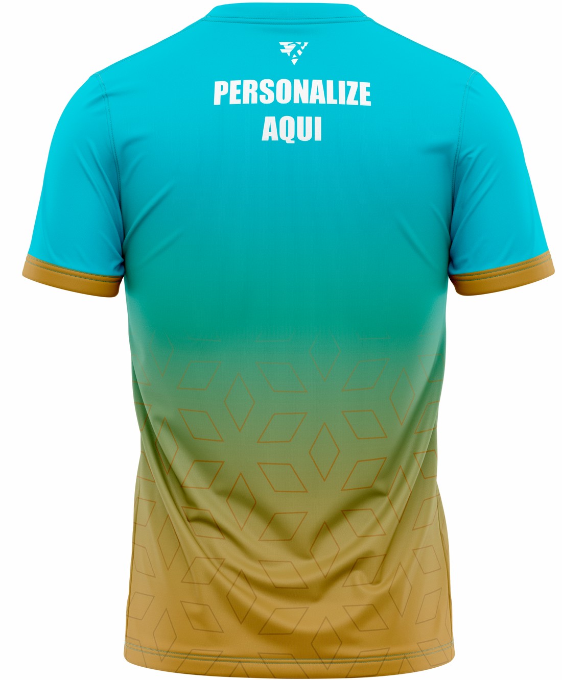 Camiseta de Corrida Modelo Run - Azul e Dourada Camiseta de Corrida Modelo Run - Azul e Dourada