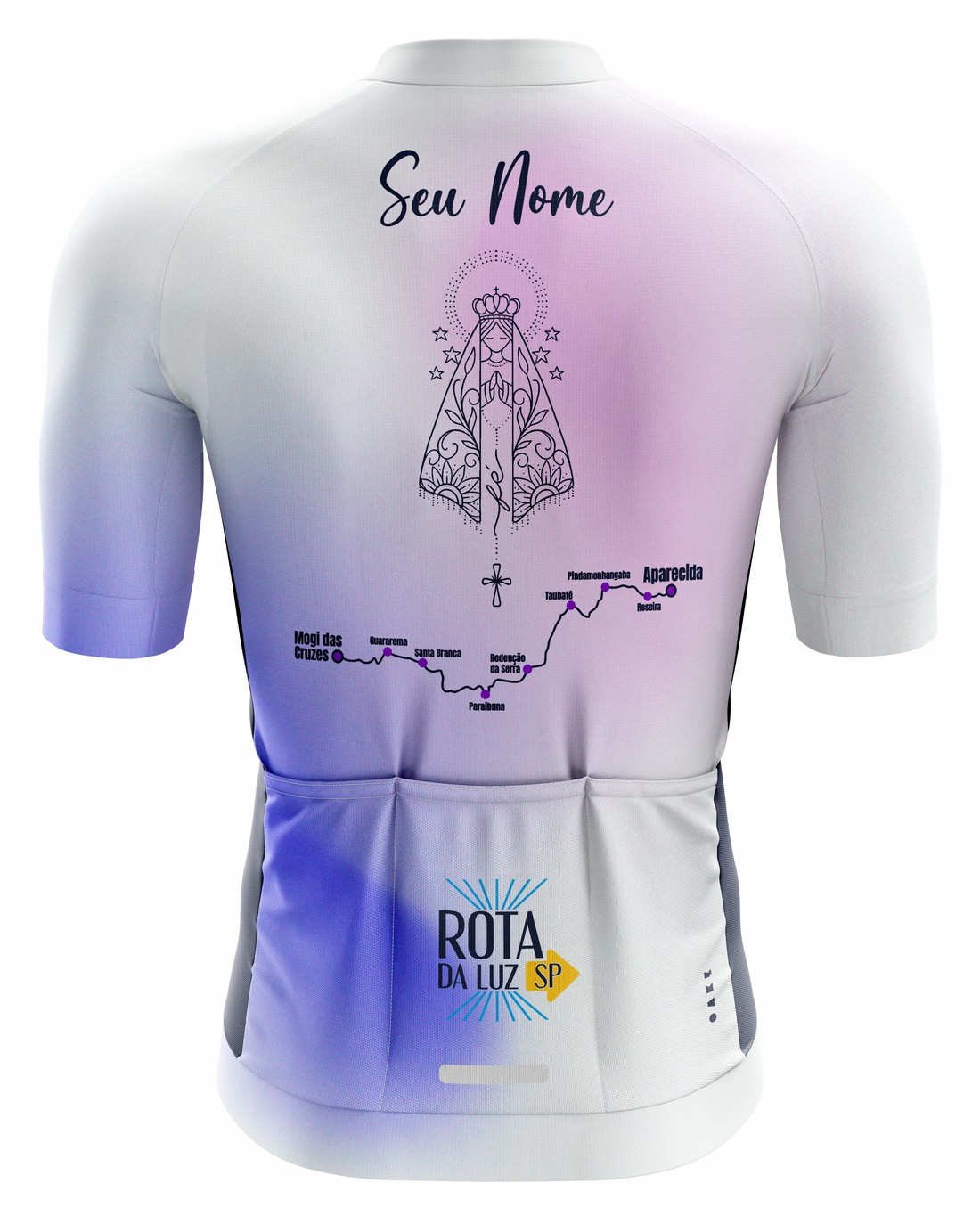 CAMISA DE CICLISMO CAMINHO DA FÉ - OAKE Camisa Ciclismo PRO Rota da Luz - Aurora