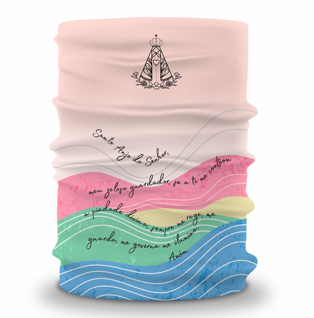 Bandana Tubular Orações Santo Anjo - Rosa Bandana Tubular Orações Santo Anjo - Rosa