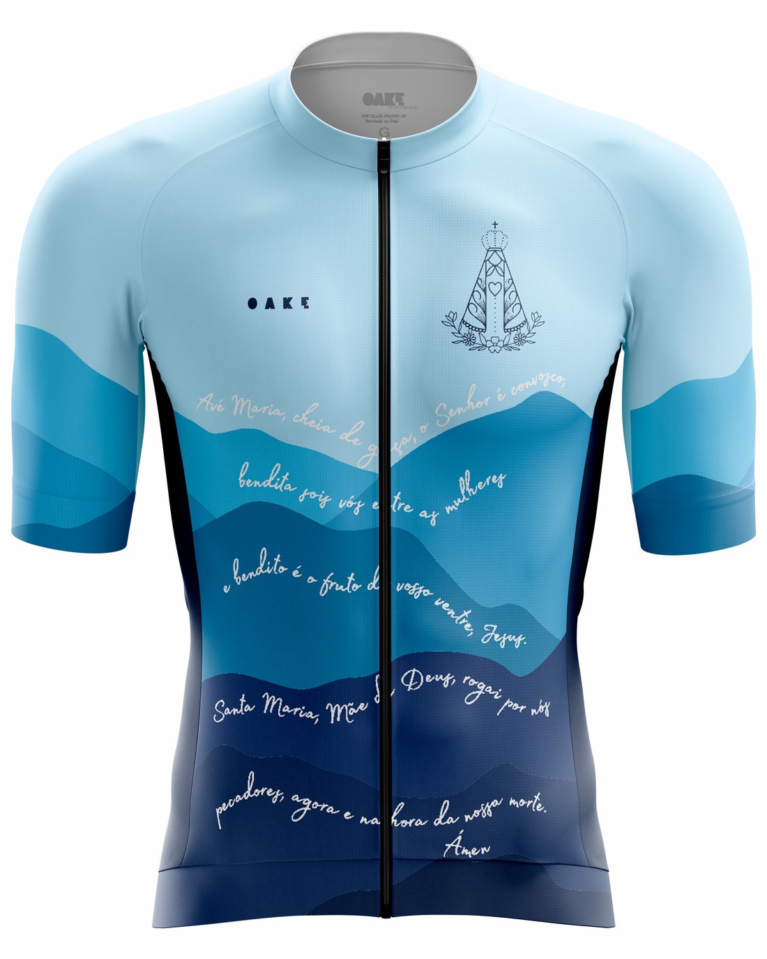 Camisa Ciclismo PRO Orações - Ave Maria Azul