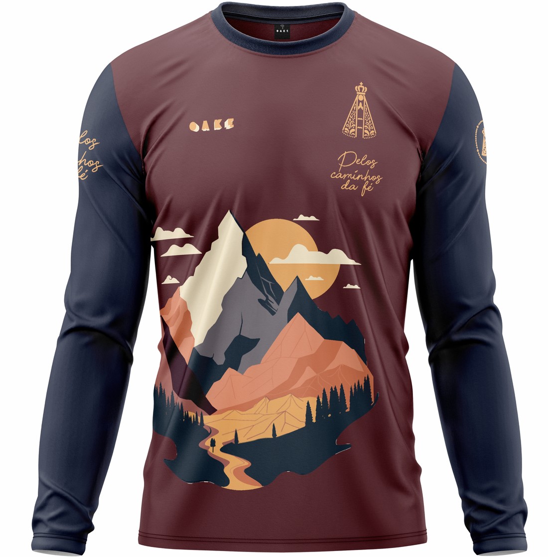 Camiseta Peregrino Pelos Caminhos da Fé - Bordô Camiseta Peregrino Pelos Caminhos da Fé - Bordô