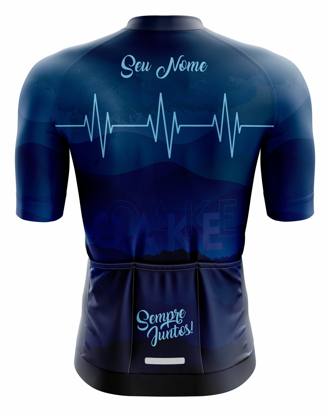 Camisa de Ciclismo Sempre Juntos Coração - Azul Camisa de Ciclismo Sempre Juntos Coração - Azul