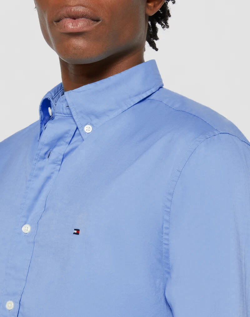 Camisa Tommy Hilfiger Regular Fit Cotton Oxford Azul Céu