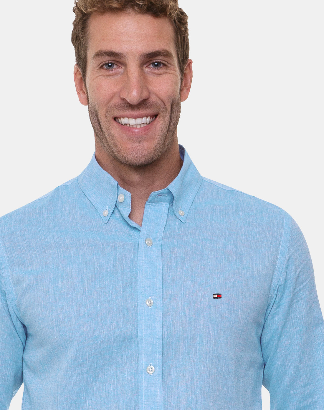 Camisa de linho fashion tommy hilfiger