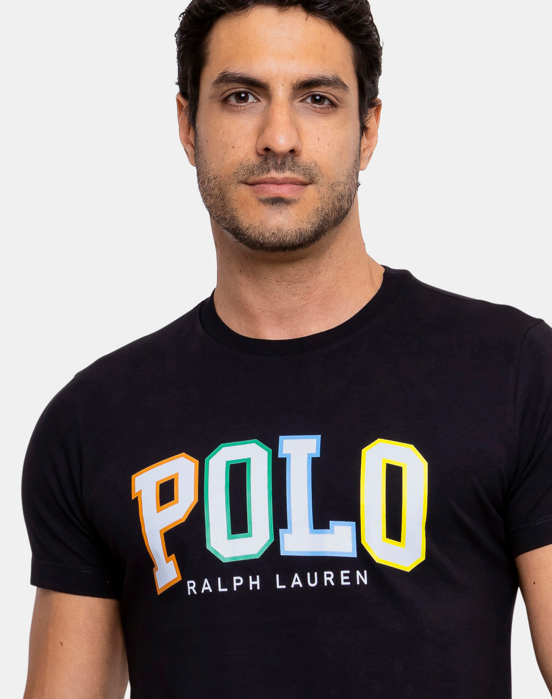 Camiseta Ralph Lauren Slim Fit Estampa Polo Preta TheVest - Loja