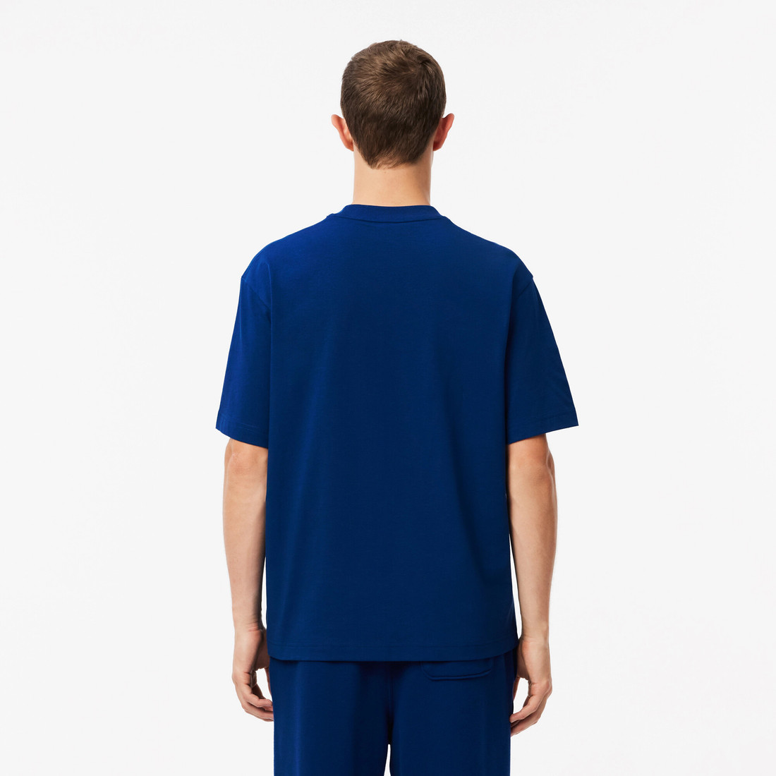 Camiseta Lacoste Classic Fit Paris French Sportswear Azul Marinho