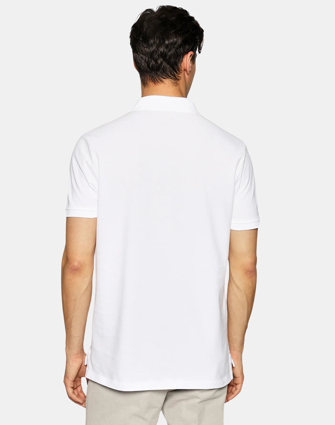 Camisa Polo Ralph Lauren Branca Slim Fit Masculina Navy Icon