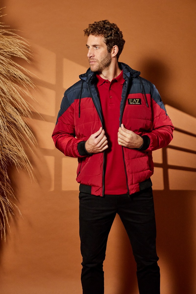 Jaqueta Bomber EA7 Emporio Armani Patch Vermelha Original