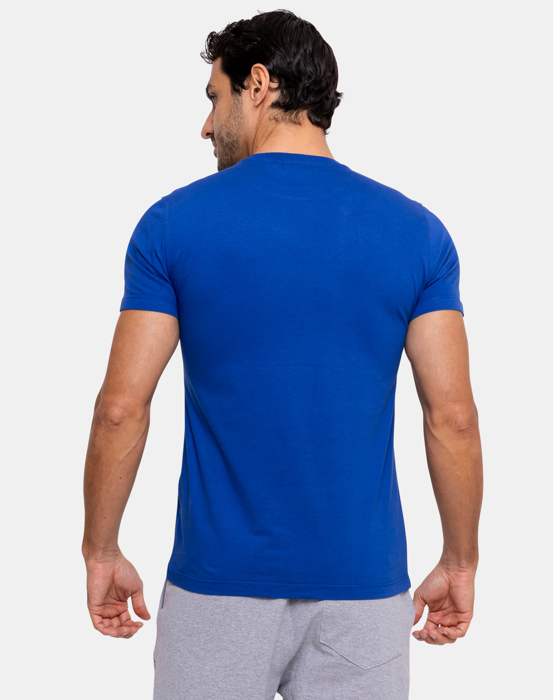 Camiseta Ralph Lauren Slim Fit Estampa Polo Azul TheVest - Loja