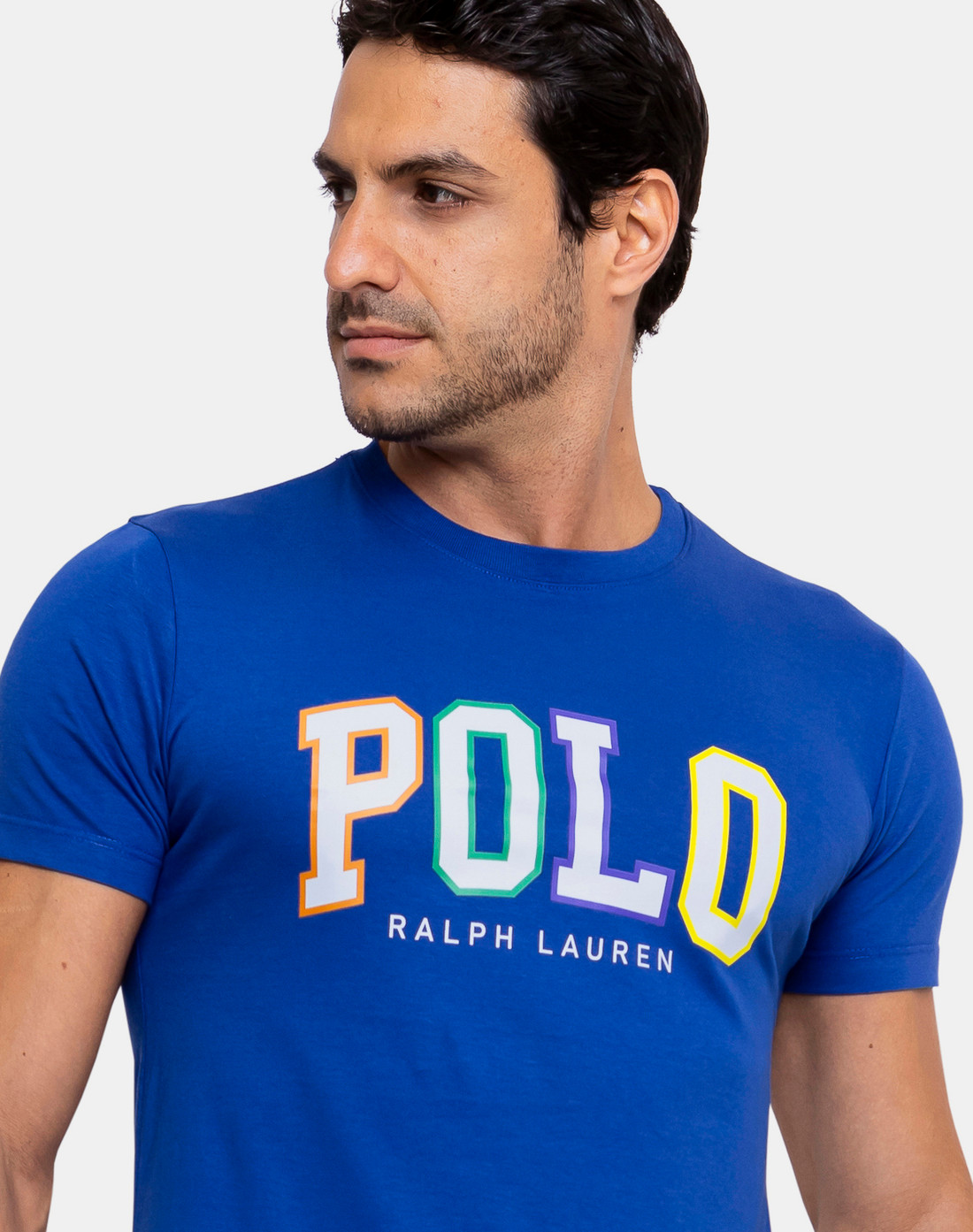 Camiseta Ralph Lauren Slim Fit Estampa Polo Azul TheVest - Loja