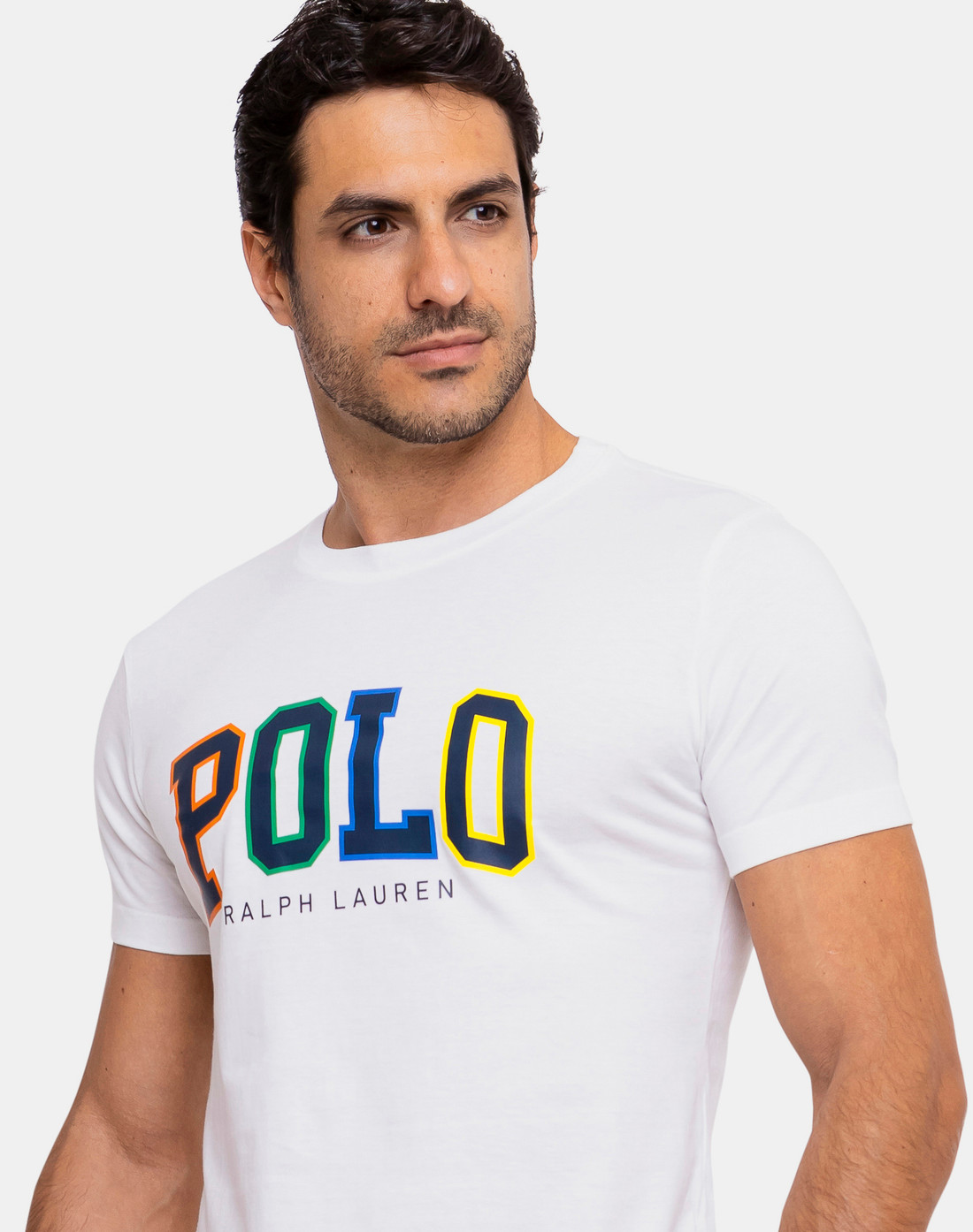 Camiseta Ralph Lauren Slim Fit Estampa Polo Branca TheVest - Loja