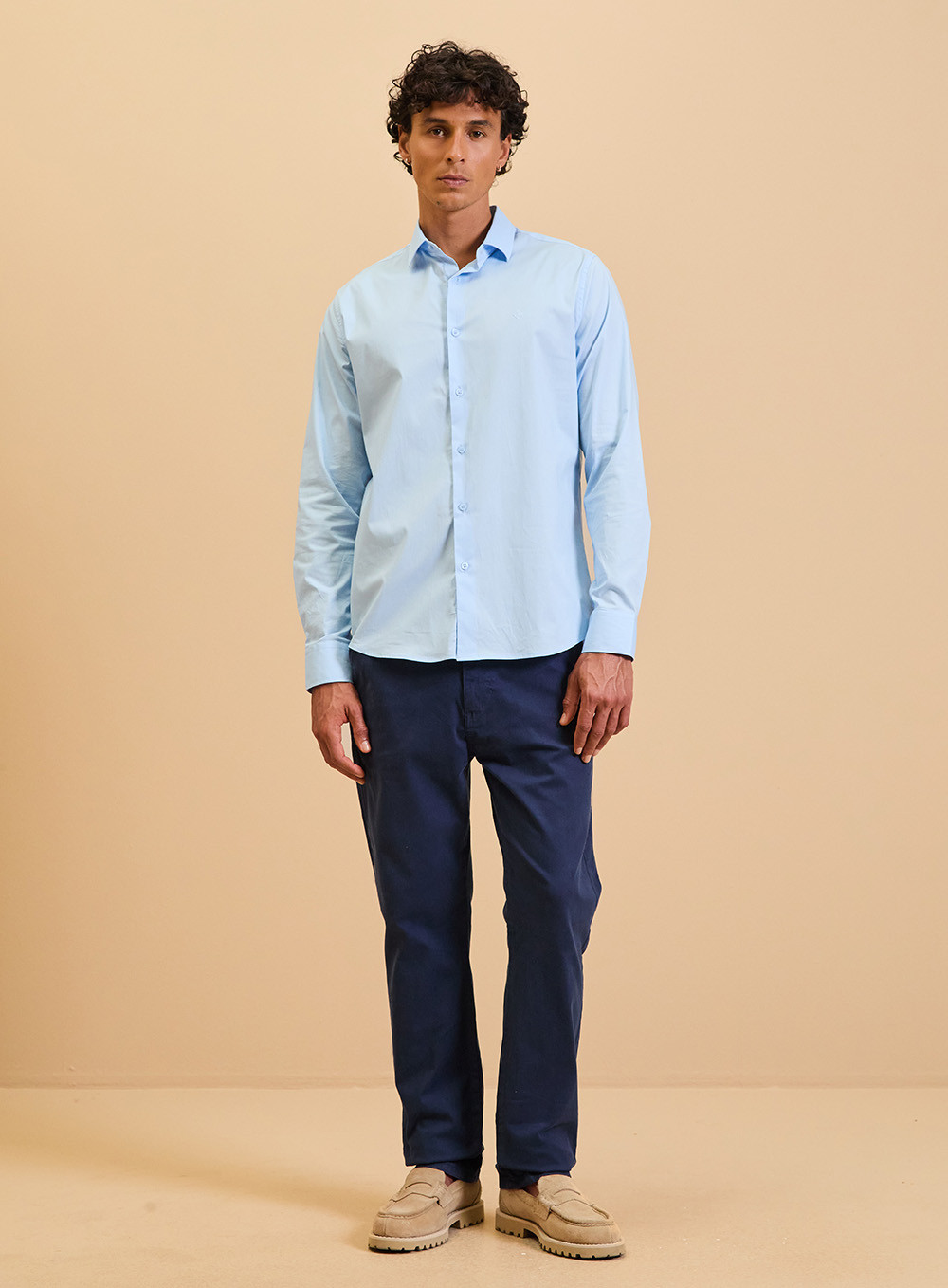 Camisa Forum Slim Fit Azul Claro