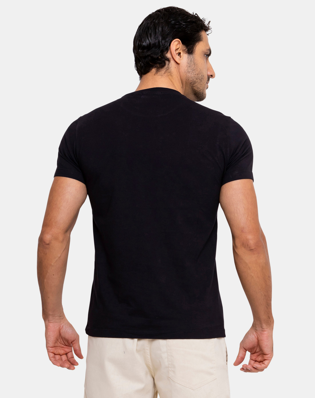 Camiseta Ralph Lauren Slim Fit Estampa Polo Preta TheVest - Loja