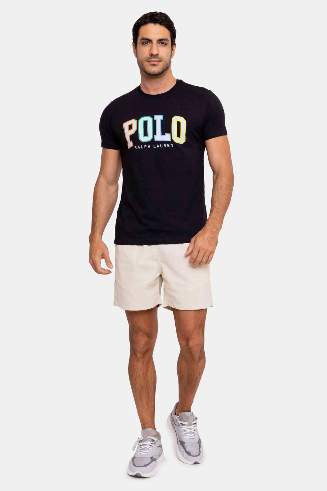 Camiseta Ralph Lauren Slim Fit Estampa Polo Preta TheVest - Loja