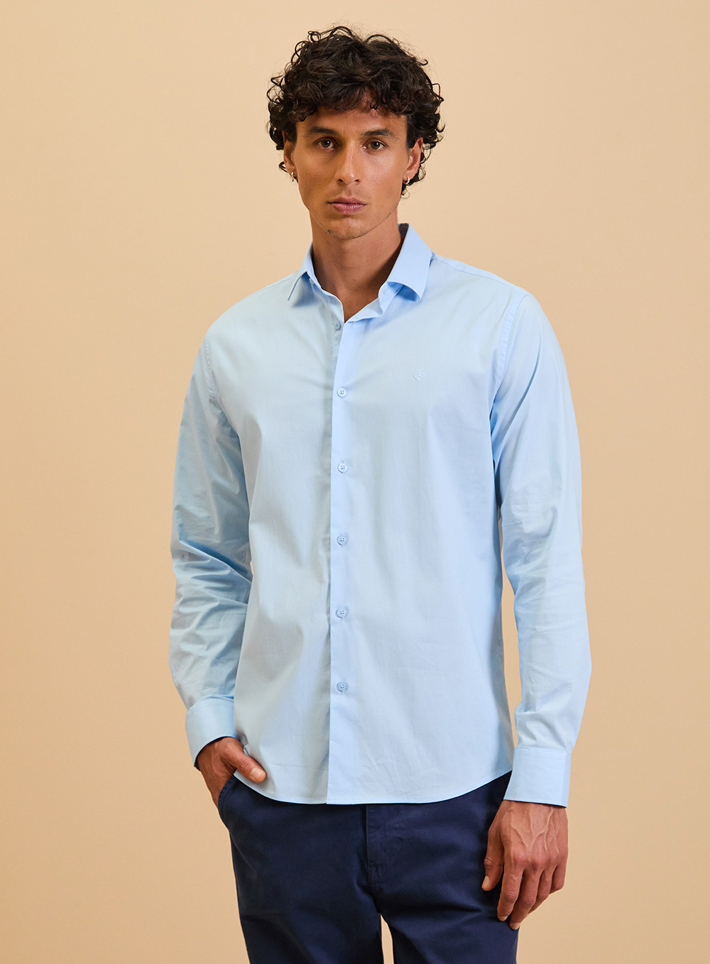 Camisa Forum Slim Fit Azul Claro