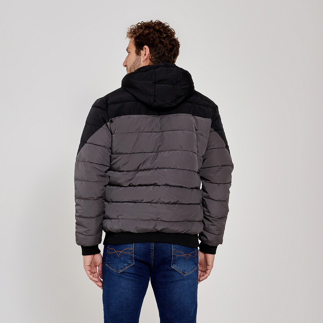 Jaqueta Bomber EA7 Emporio Armani Patch Cinza Original