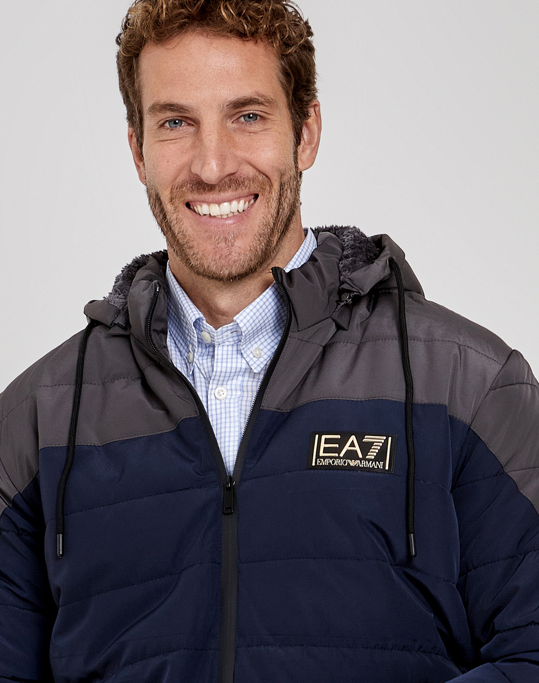 Jaqueta Bomber EA7 Emporio Armani Azul Marinho Masculina