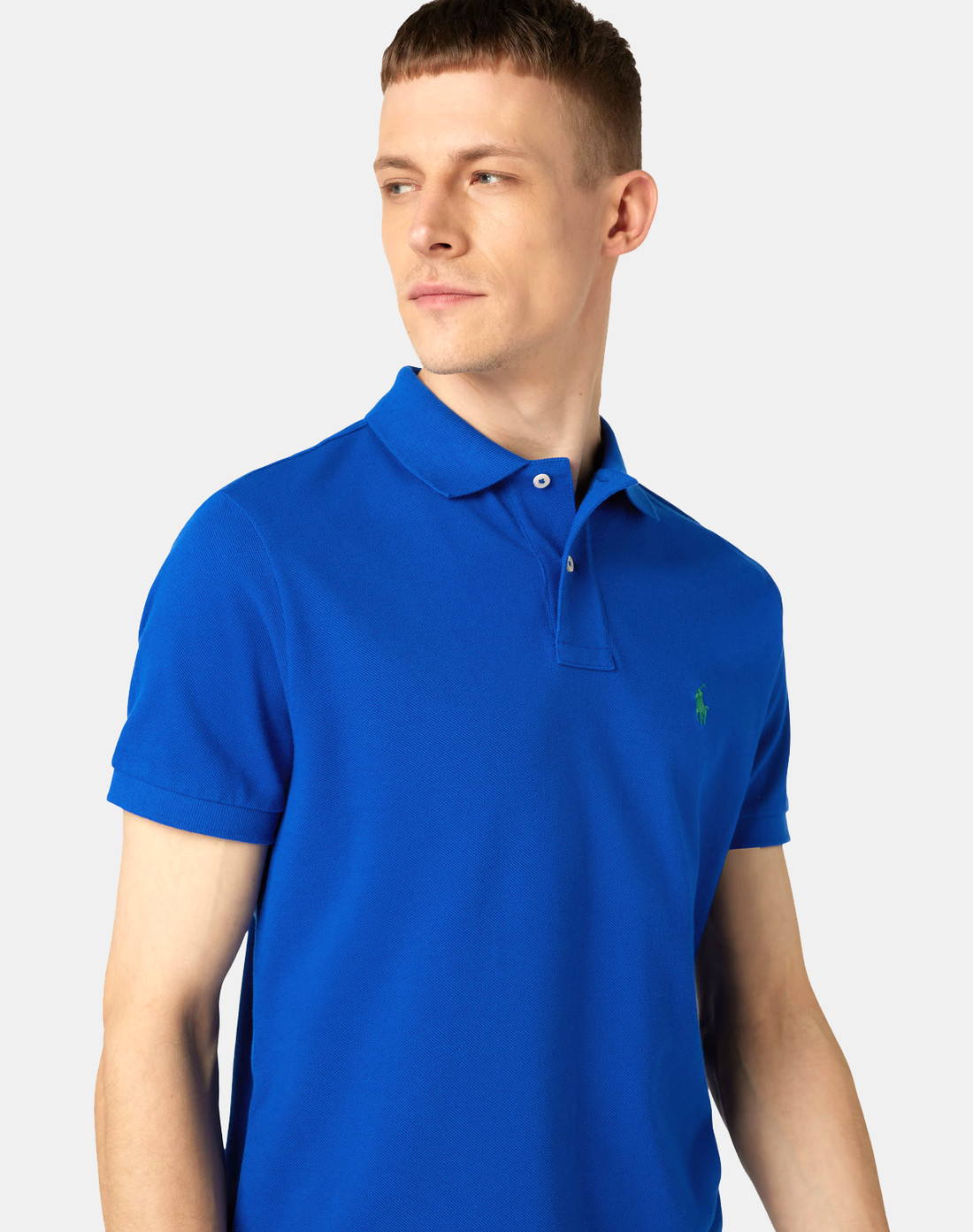 Camisa Polo Ralph Lauren Custom Fit Masculina Green Icon Azul