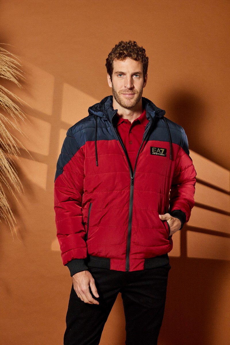 Jaqueta Bomber EA7 Emporio Armani Patch Vermelha Original