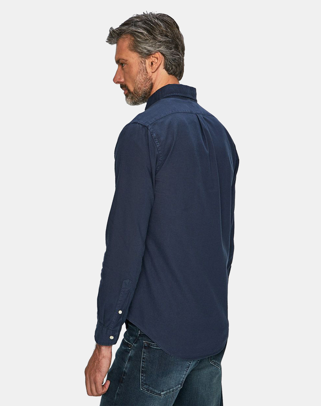 Camisa Ralph Lauren Custom Fit Sarja Green Icon Azul Marinho