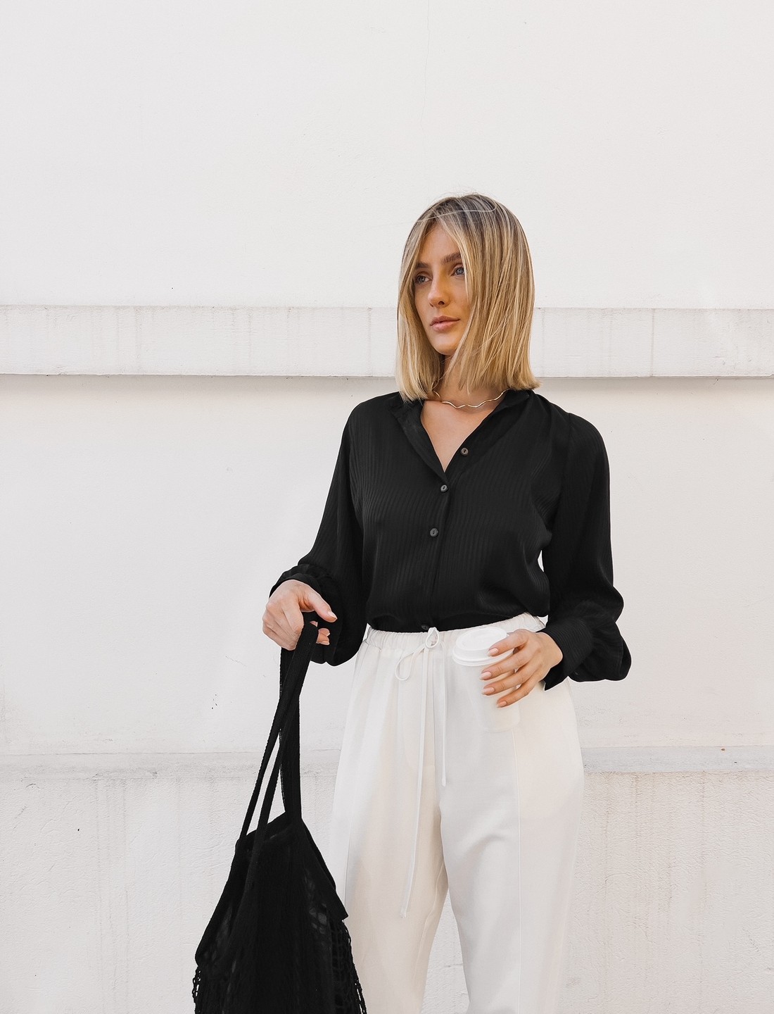 Camisa Feminina Preta Isadora - Mini Moni