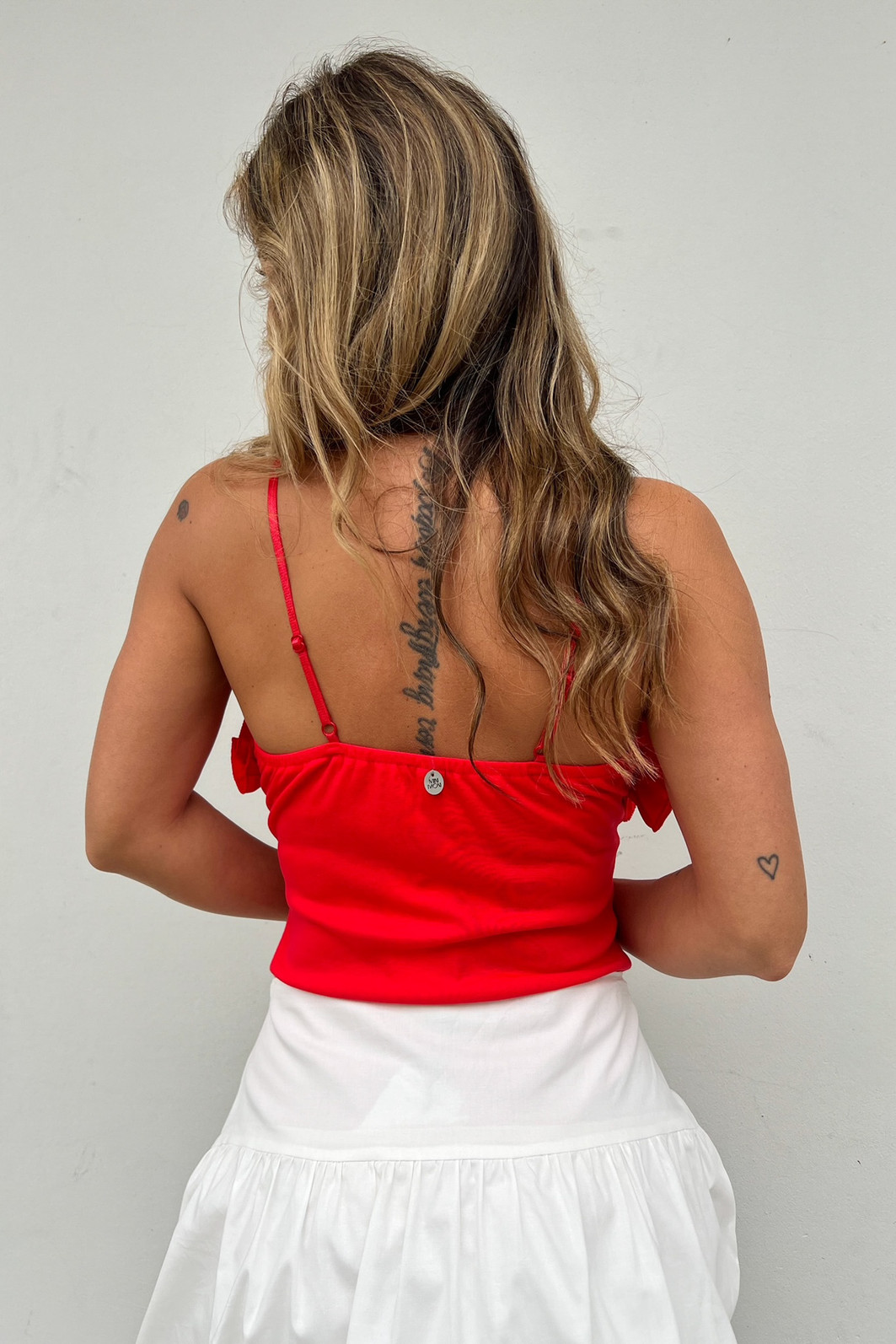 Body Feminino de Flor Rubro Jardim - Mini Moni