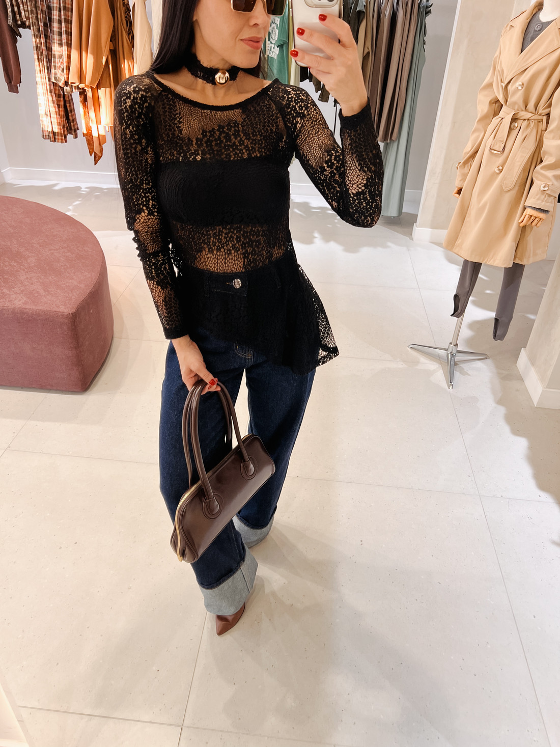 Blusa Renda Preta Miranda - MiniMoni Blusa Renda Preta Miranda - MiniMoni