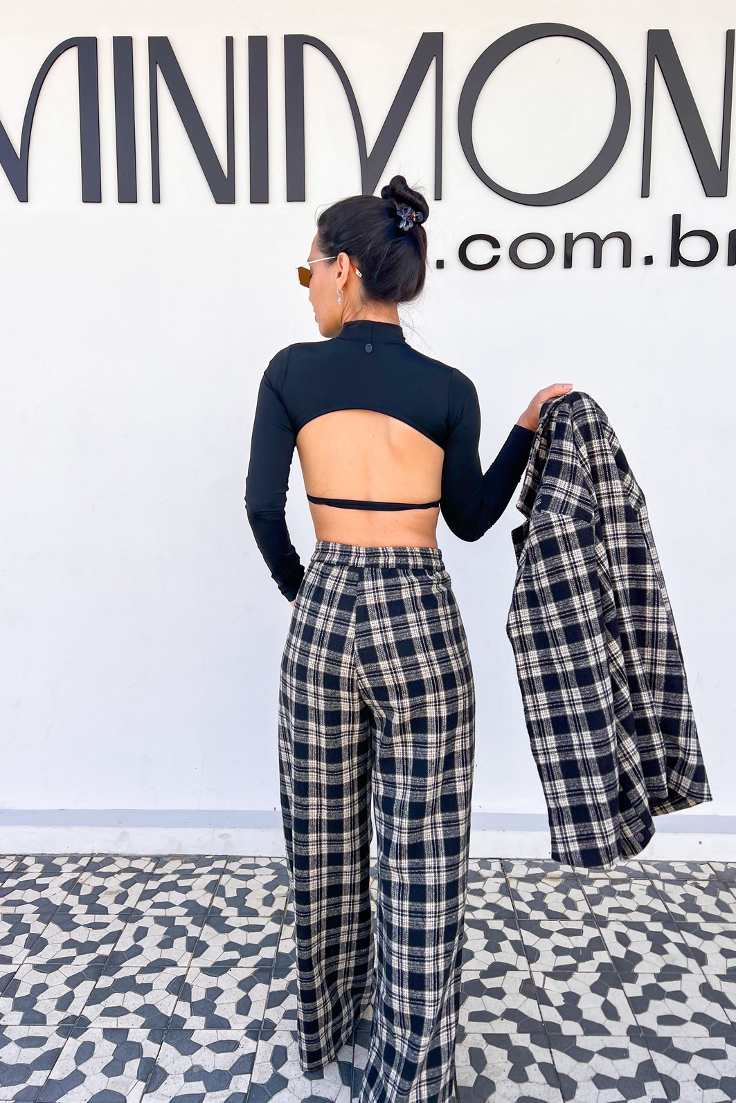 Cropped Preto Carolina - MiniMoni Cropped Preto Carolina - MiniMoni