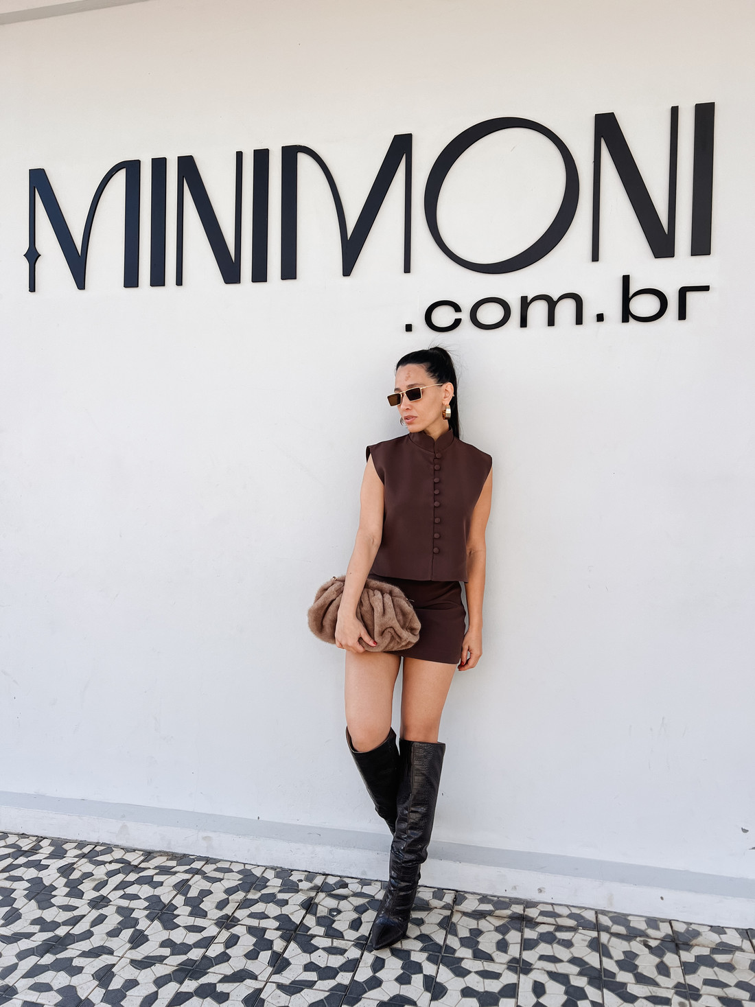 Shorts Saia Cacau Isadora - MiniMoni Shorts Saia Cacau Isadora - MiniMoni